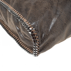 Stella McCartney Metallic Python Faux Leather Large Falabella Tote