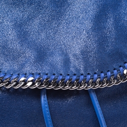 Pre Owned Stella McCartney Blue Faux Leather Falabella Shaggy Backpack
