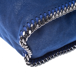 Pre Owned Stella McCartney Blue Faux Leather Falabella Shaggy Backpack