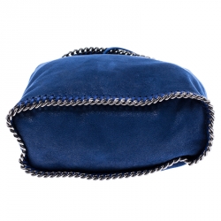 Pre Owned Stella McCartney Blue Faux Leather Falabella Shaggy Backpack