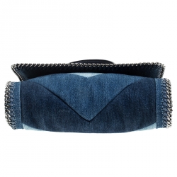 Pre Owned Stella McCartney Blue Eco Denim Falabella Shoulder Bag