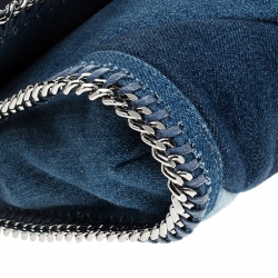 Pre Owned Stella McCartney Blue Eco Denim Falabella Shoulder Bag