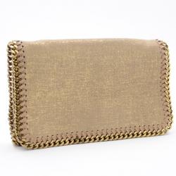 Pre Owned Stella McCartney Gold Falabella Shaggy Deer Crossbody Bag