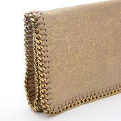 Pre Owned Stella McCartney Gold Falabella Shaggy Deer Crossbody Bag