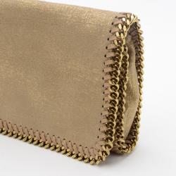 Pre Owned Stella McCartney Gold Falabella Shaggy Deer Crossbody Bag