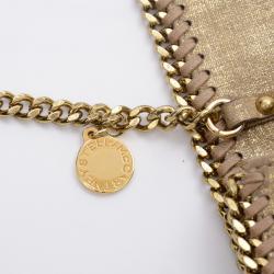 Pre Owned Stella McCartney Gold Falabella Shaggy Deer Crossbody Bag