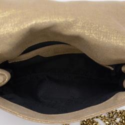 Pre Owned Stella McCartney Gold Falabella Shaggy Deer Crossbody Bag
