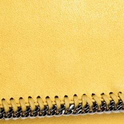 Stella McCartney Yellow Faux Leather Falabella Flap Clutch