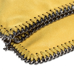 Stella McCartney Yellow Faux Leather Falabella Flap Clutch