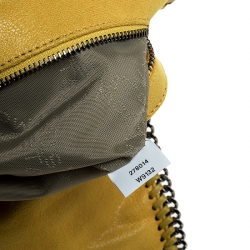 Stella McCartney Yellow Faux Leather Falabella Flap Clutch