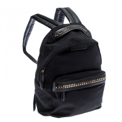 Pre Owned Stella McCartney Black Nylon and Leather Falabella Backpack