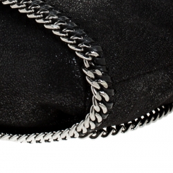 Pre Owned Stella McCartney Black Faux Leather Falabella Mini Backpack