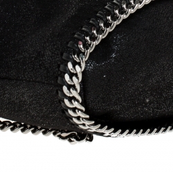 Pre Owned Stella McCartney Black Faux Leather Falabella Mini Backpack