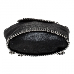 Pre Owned Stella McCartney Black Faux Leather Falabella Mini Backpack