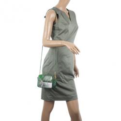 Pre Owned Stella McCartney Green Waverly Small Cross Body Bag  