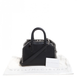 Pre Owned  Stella McCartney Black Faux Leather Falabella Box Top Handle Bag