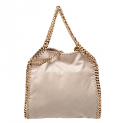 Pre Owned Stella McCartney Beige Faux Leather Mini Falabella Tote