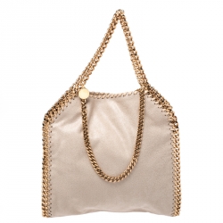 Pre Owned Stella McCartney Beige Faux Leather Mini Falabella Tote