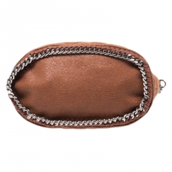 Pre Owned Stella McCartney Brown Faux Leather Falabella Bucket Bag