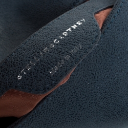 Pre Owned Stella McCartney Blue Faux Leather Falabella Flap Shoulder Bag