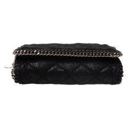 مملوكة مسبقًا Stella McCartney Black Faux Leather Falabella Chain Clutch