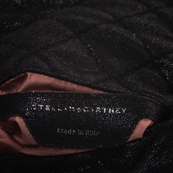 مملوكة مسبقًا Stella McCartney Black Faux Leather Falabella Chain Clutch