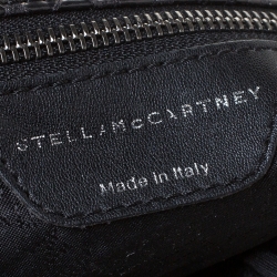 Stella McCartney Black Faux Python Embossed Leather Small Falabella Tote 