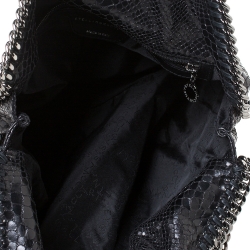 Stella McCartney Black Faux Python Embossed Leather Small Falabella Tote 
