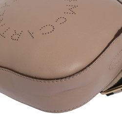 Pre Owned Stella McCartney Beige Perforated Faux Leather Vegetarian Belt Bag