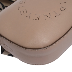 Pre Owned Stella McCartney Beige Perforated Faux Leather Vegetarian Belt Bag