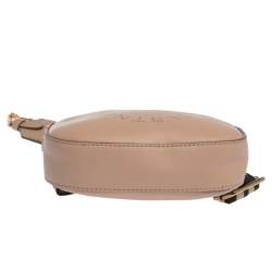 Pre Owned Stella McCartney Beige Perforated Faux Leather Vegetarian Belt Bag