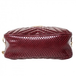 Stella McCartney Red Python Embossed Faux Leather Star Shoulder Bag