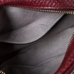 Stella McCartney Red Python Embossed Faux Leather Star Shoulder Bag