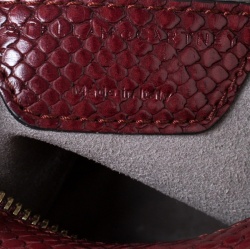 Stella McCartney Red Python Embossed Faux Leather Star Shoulder Bag