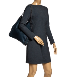 Pre Owned Stella McCartney Blue Faux Leather Small Falabella Tote