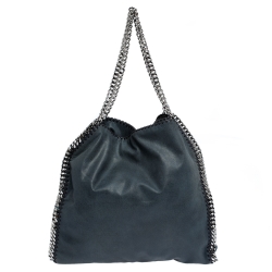 Pre Owned Stella McCartney Blue Faux Leather Small Falabella Tote