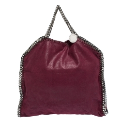 Pre Owned Stella McCartney Purple Faux Leather Small Falabella Tote