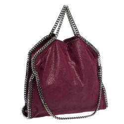 Pre Owned Stella McCartney Purple Faux Leather Small Falabella Tote