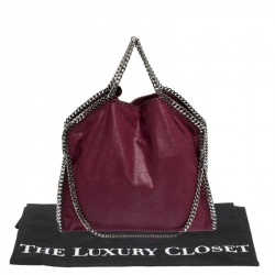 Pre Owned Stella McCartney Purple Faux Leather Small Falabella Tote