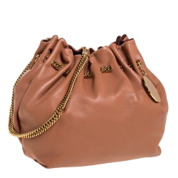 Pre Owned Stella McCartney Light Brown Faux Leather Norma Bucket Bag