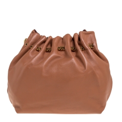 Pre Owned Stella McCartney Light Brown Faux Leather Norma Bucket Bag
