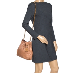 Pre Owned Stella McCartney Light Brown Faux Leather Norma Bucket Bag