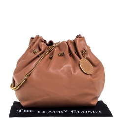 Pre Owned Stella McCartney Light Brown Faux Leather Norma Bucket Bag