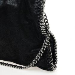 Pre Owned Stella McCartney Black Metallic Falabella Tote