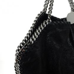 Pre Owned Stella McCartney Black Metallic Falabella Tote