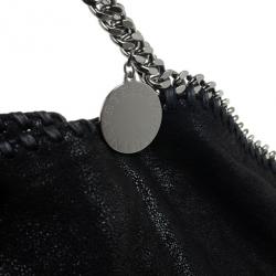 Pre Owned Stella McCartney Black Metallic Falabella Tote