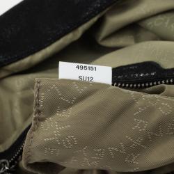 Pre Owned Stella McCartney Black Metallic Falabella Tote