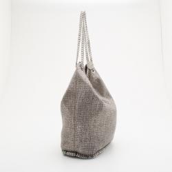 Pre Owned Stella McCartney Silver Woven Chain Detail Hobo