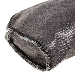 Pre Owned Stella McCartney Metallic Silver Tweed Falabella Tote