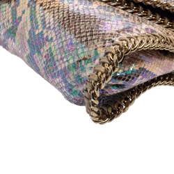 Pre Owned Stella McCartney Multicolor Faux Python Embossed Leather Falabella Tote 